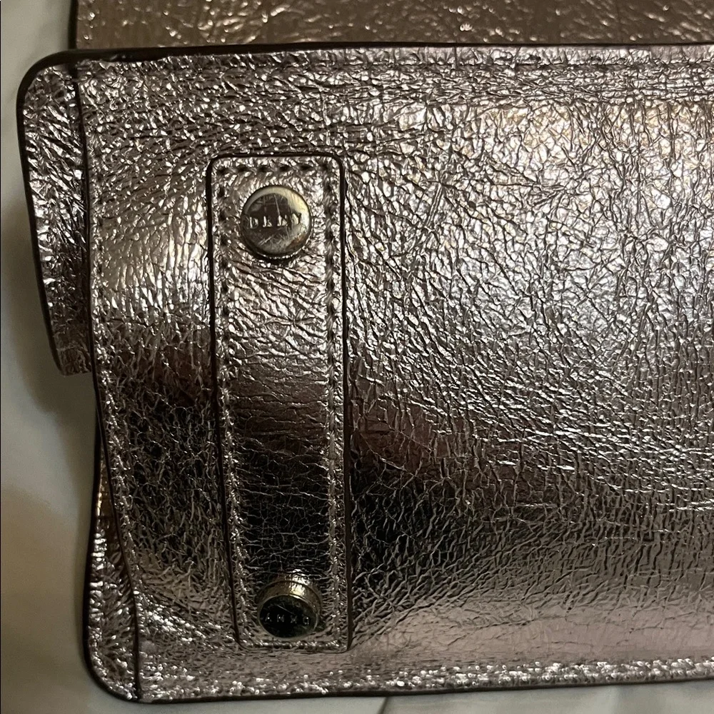 DKNY Shimmering Rose Gold Tote - Picture 7 of 8